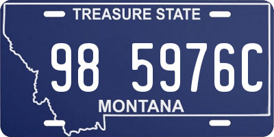 MT license plate 985976C
