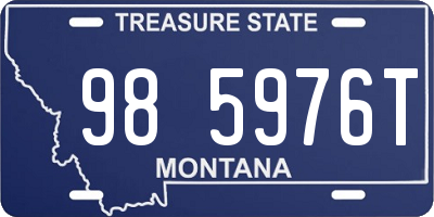 MT license plate 985976T