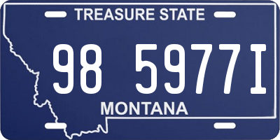 MT license plate 985977I