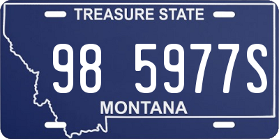 MT license plate 985977S