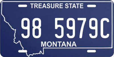 MT license plate 985979C