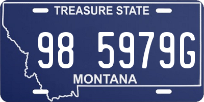 MT license plate 985979G