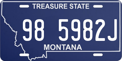 MT license plate 985982J