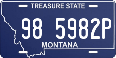 MT license plate 985982P