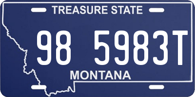 MT license plate 985983T