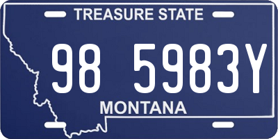 MT license plate 985983Y