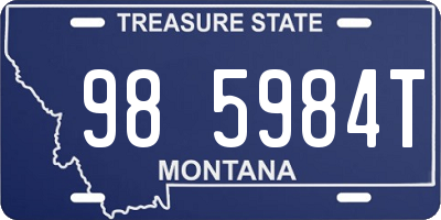 MT license plate 985984T