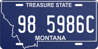 MT license plate 985986C