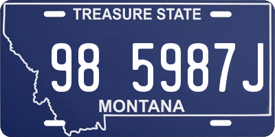 MT license plate 985987J