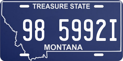 MT license plate 985992I