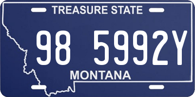 MT license plate 985992Y