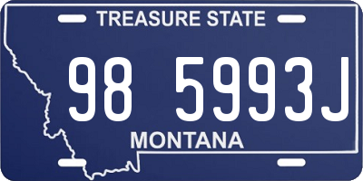 MT license plate 985993J