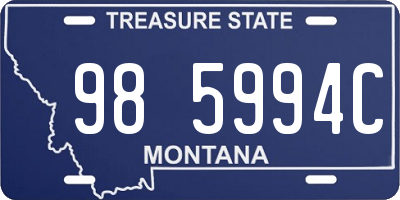 MT license plate 985994C