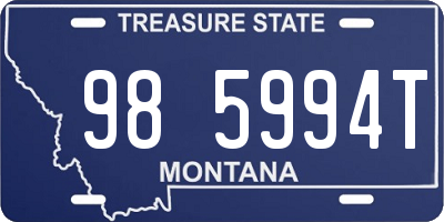 MT license plate 985994T