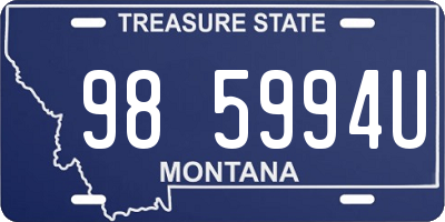 MT license plate 985994U