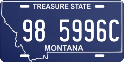 MT license plate 985996C
