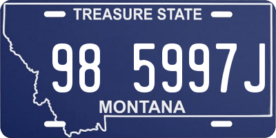 MT license plate 985997J