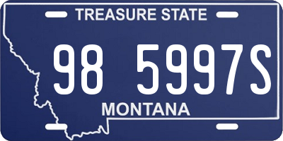 MT license plate 985997S