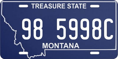 MT license plate 985998C