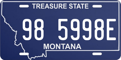 MT license plate 985998E