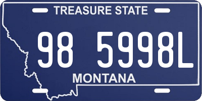 MT license plate 985998L