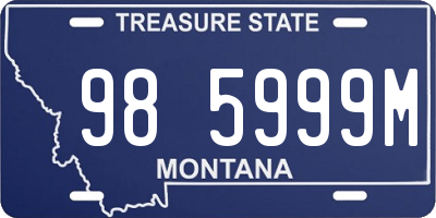 MT license plate 985999M