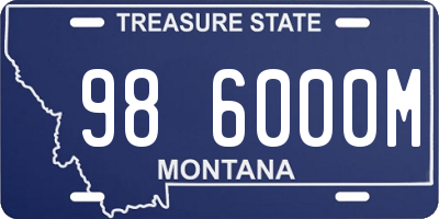 MT license plate 986000M