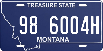 MT license plate 986004H