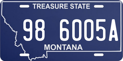 MT license plate 986005A