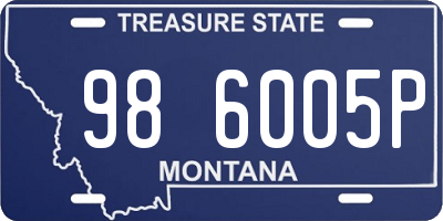 MT license plate 986005P