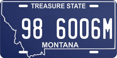 MT license plate 986006M