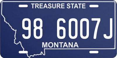 MT license plate 986007J