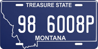 MT license plate 986008P