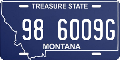MT license plate 986009G