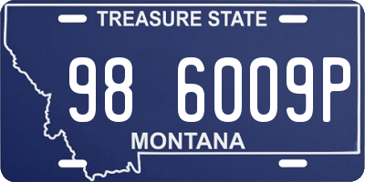 MT license plate 986009P