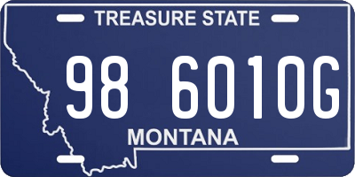 MT license plate 986010G
