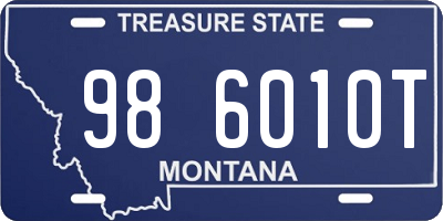 MT license plate 986010T