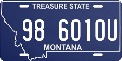 MT license plate 986010U