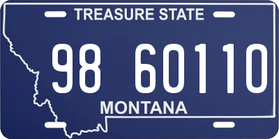MT license plate 986011O