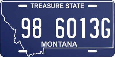 MT license plate 986013G