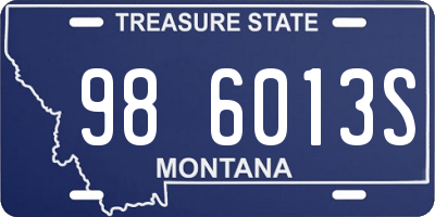 MT license plate 986013S