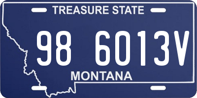 MT license plate 986013V