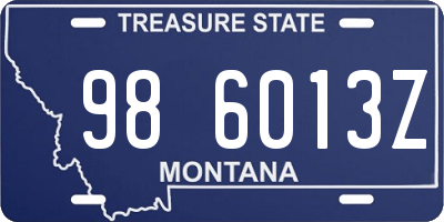 MT license plate 986013Z