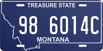 MT license plate 986014C
