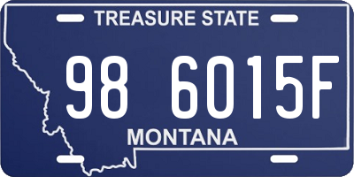 MT license plate 986015F