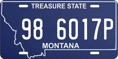 MT license plate 986017P
