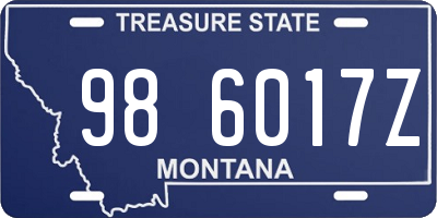 MT license plate 986017Z