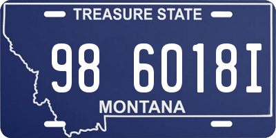 MT license plate 986018I