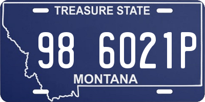 MT license plate 986021P