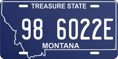 MT license plate 986022E